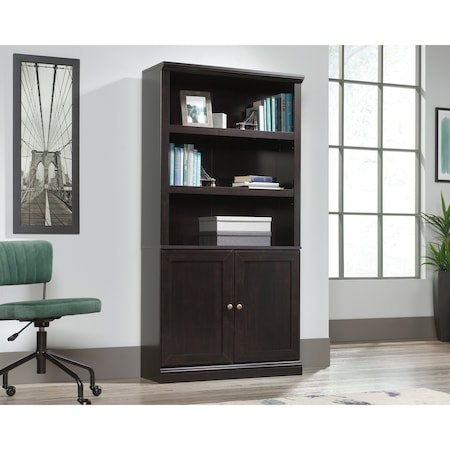 Sauder 5 Shelf Bookcase W/doors Esb , Three adjustable shelves for flexible storage options 426412
